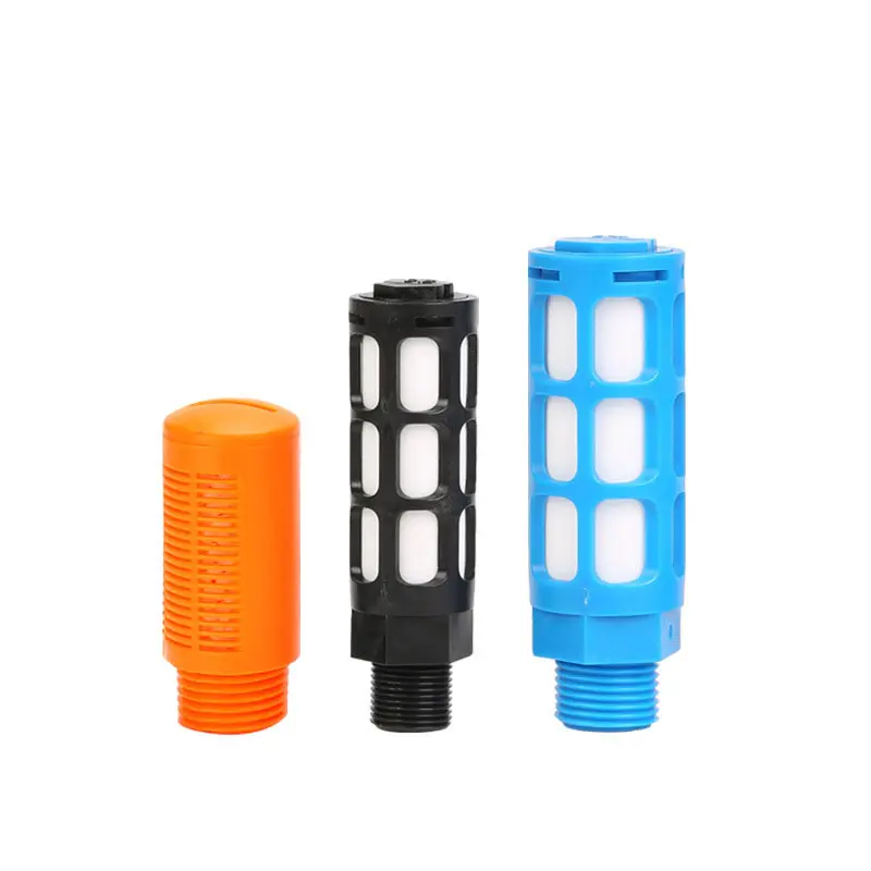Air Silence Plastic Exhaust Muffler Pneumatic 1/8 1/4 3/8 1/2 Male Thread Absorb Noise Filter Slip Lock Misting Pump Plastic