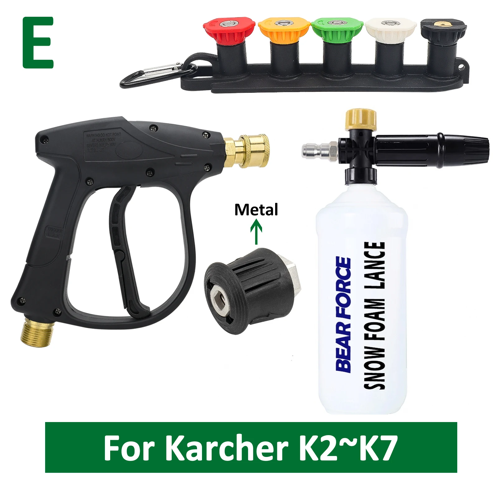 Hogedrukreiniger Waterpistool voor autoreiniging Slangconnector voor Karcher Nilfisk Parkside Bosch Snelkoppelingsproeiers