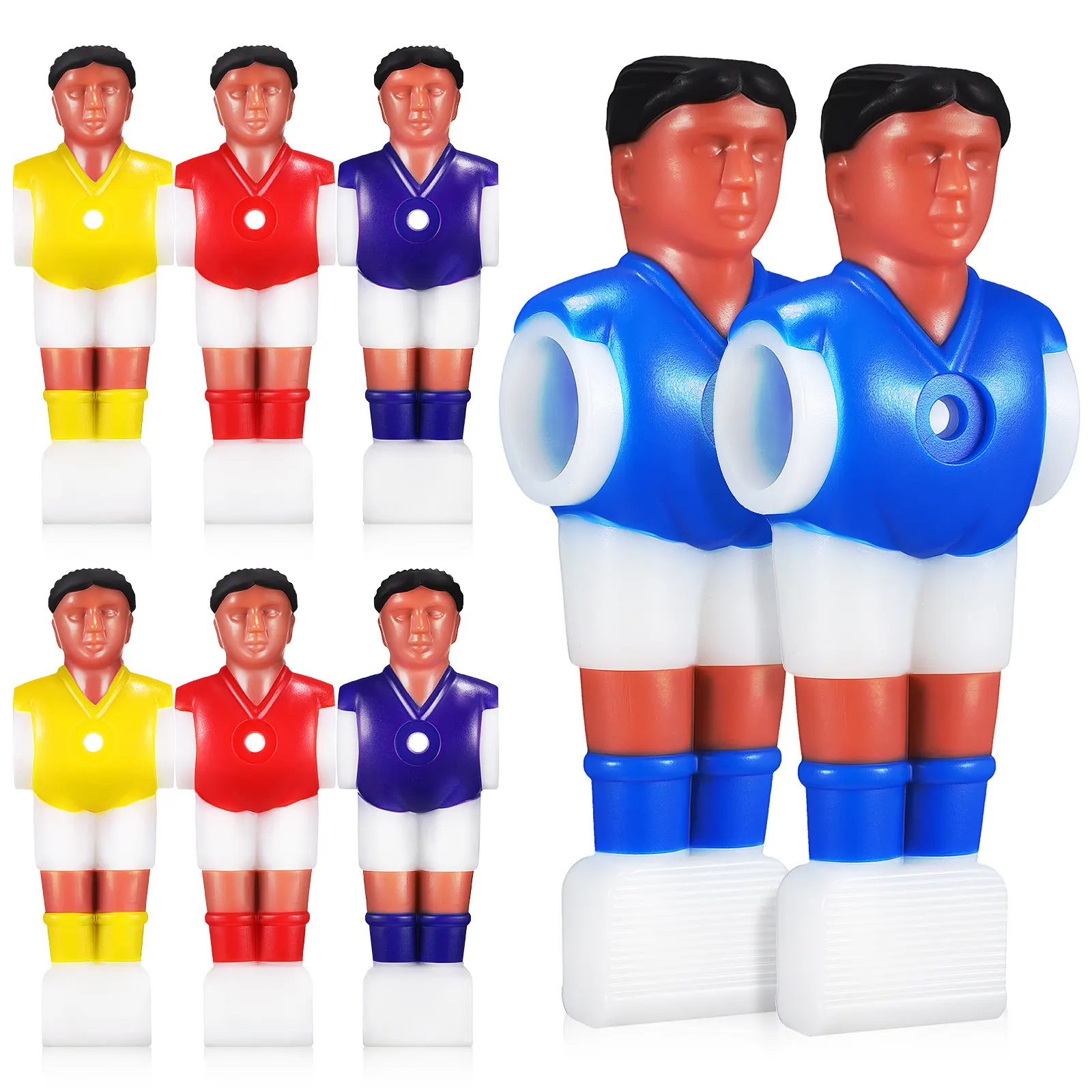 

8Pcs Table Football Figures Impact Resistant Resin Foosball Replacement Players for Table Soccer Game Accessories