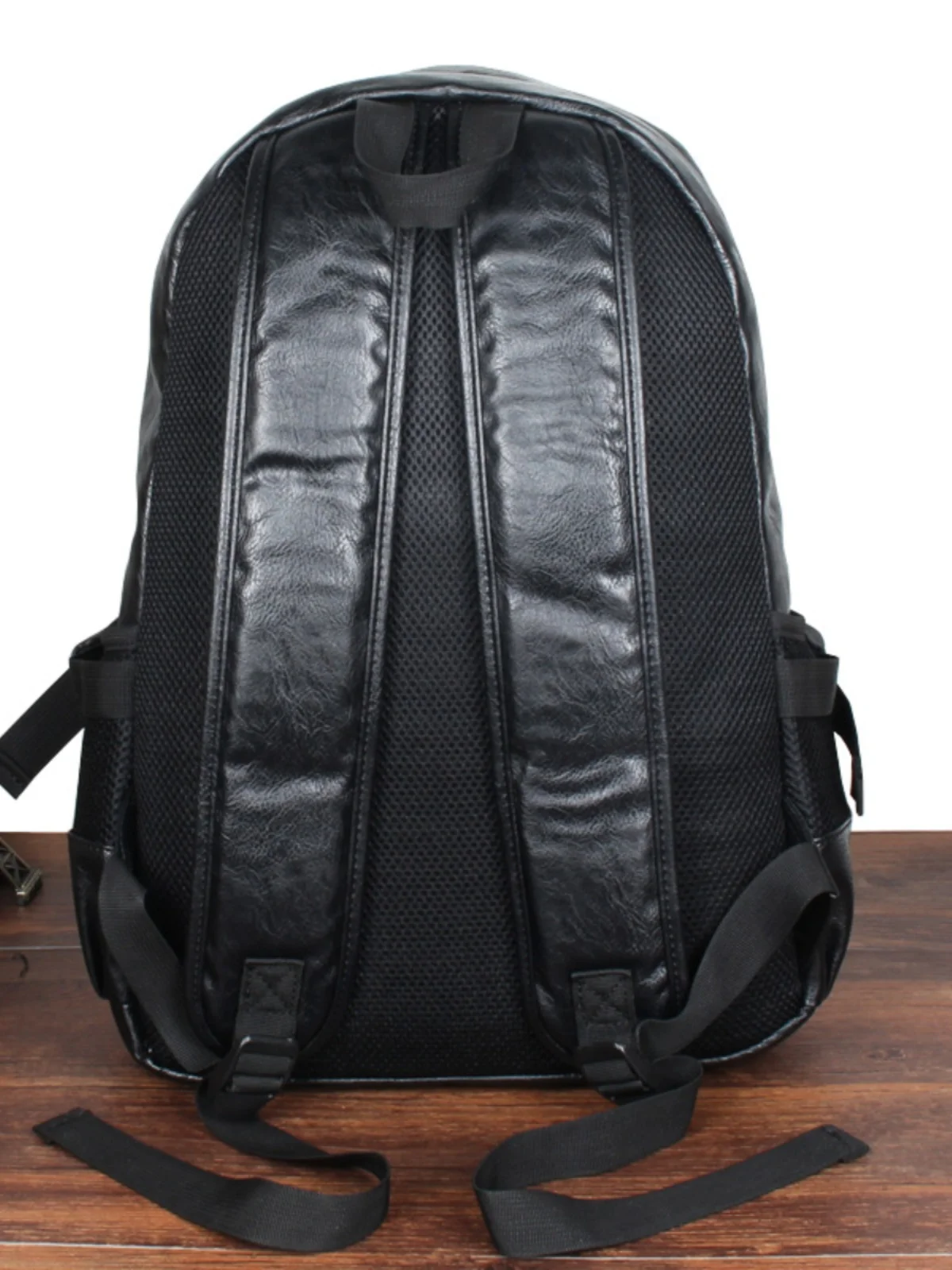 Casual Travel Men's Backpack Fashionable Leather Computer Bag Student Bookbag Dual-Shoulder Bag Soft Handle Lightweight Water...