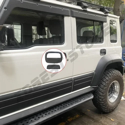 Imagen 2 del producto 5 puertas jimny cubierta de manija de puerta de coche manija de puerta trasera lateral embellecedor de cuenco para Suzuki XL Jimny JC74 20232 2024 cubiertas de manija de puerta