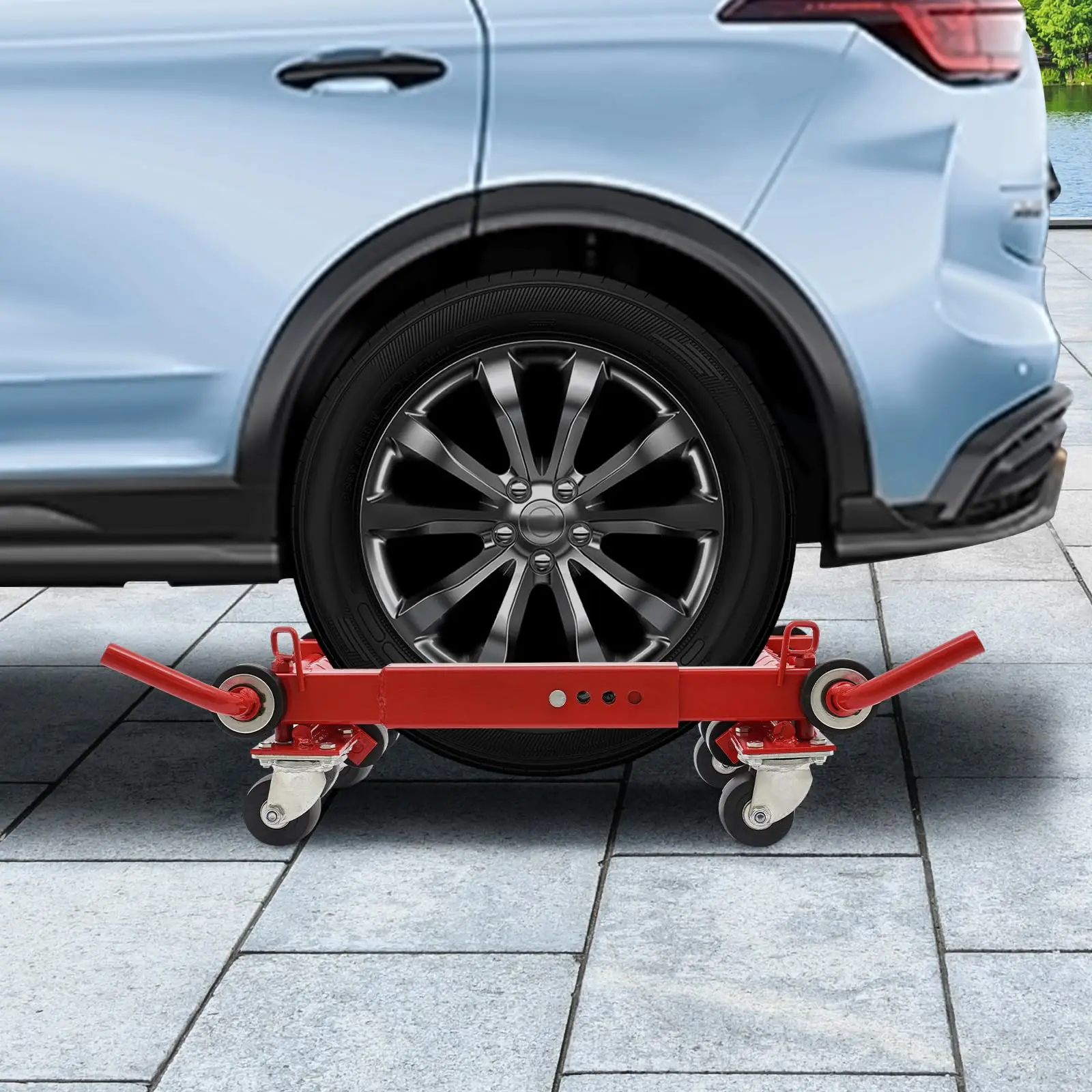 Dolly de roda, skate de carro de 1 peça, posicionamento de veículo resistente com