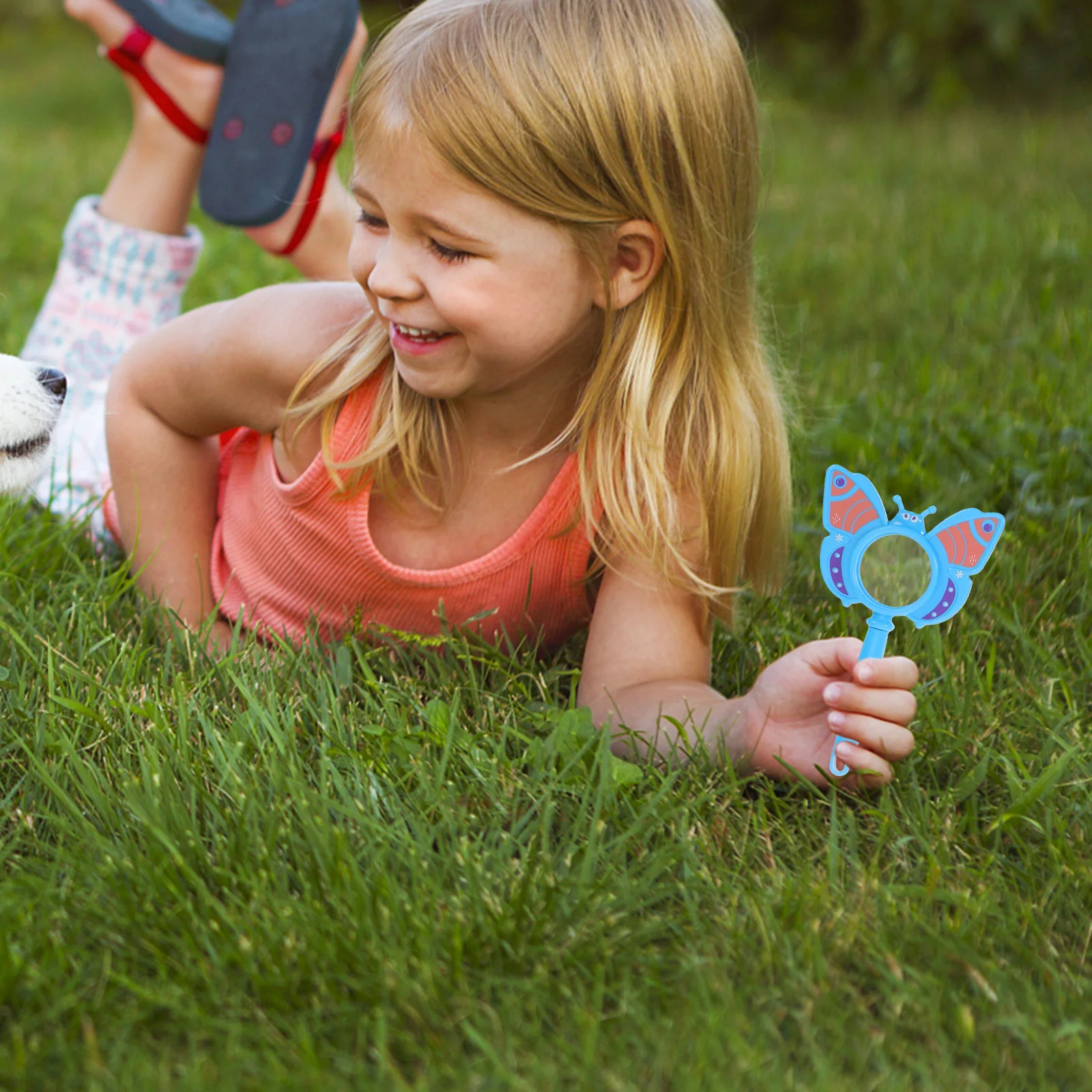 Lupa de insectos de mano para niños, lupa de plástico compacta con lente de alta definición Montessori, 9 Uds.