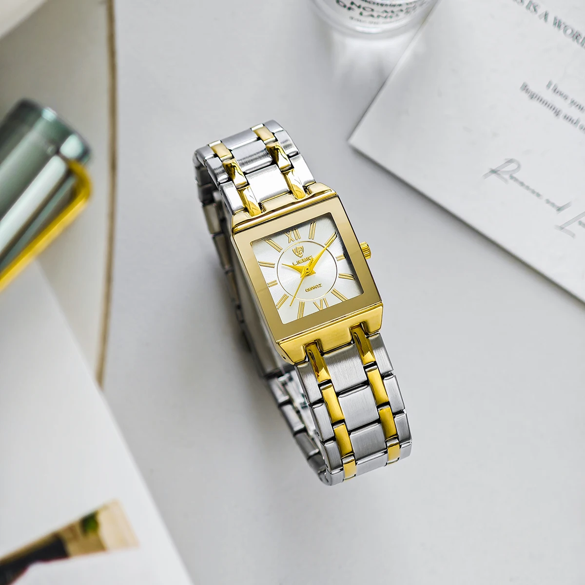 

LIEBIG новые простые водонепроницаемые кварцевые наручные часы модные роскошные женские часы женские элегантные часы с ремешком из нержавеющей стали