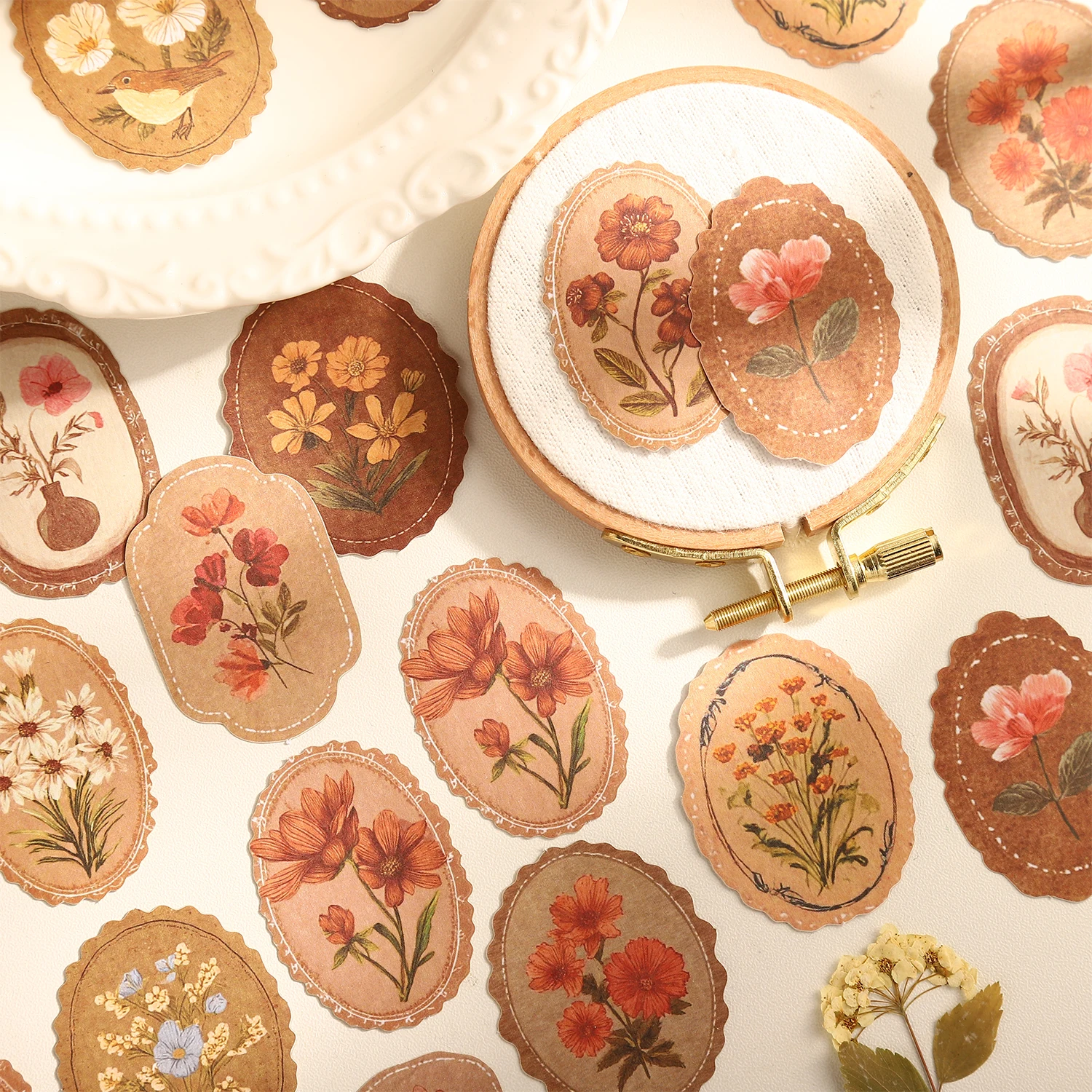 Mijing Flower Collection Series Vintage Floral Landscape Boxed