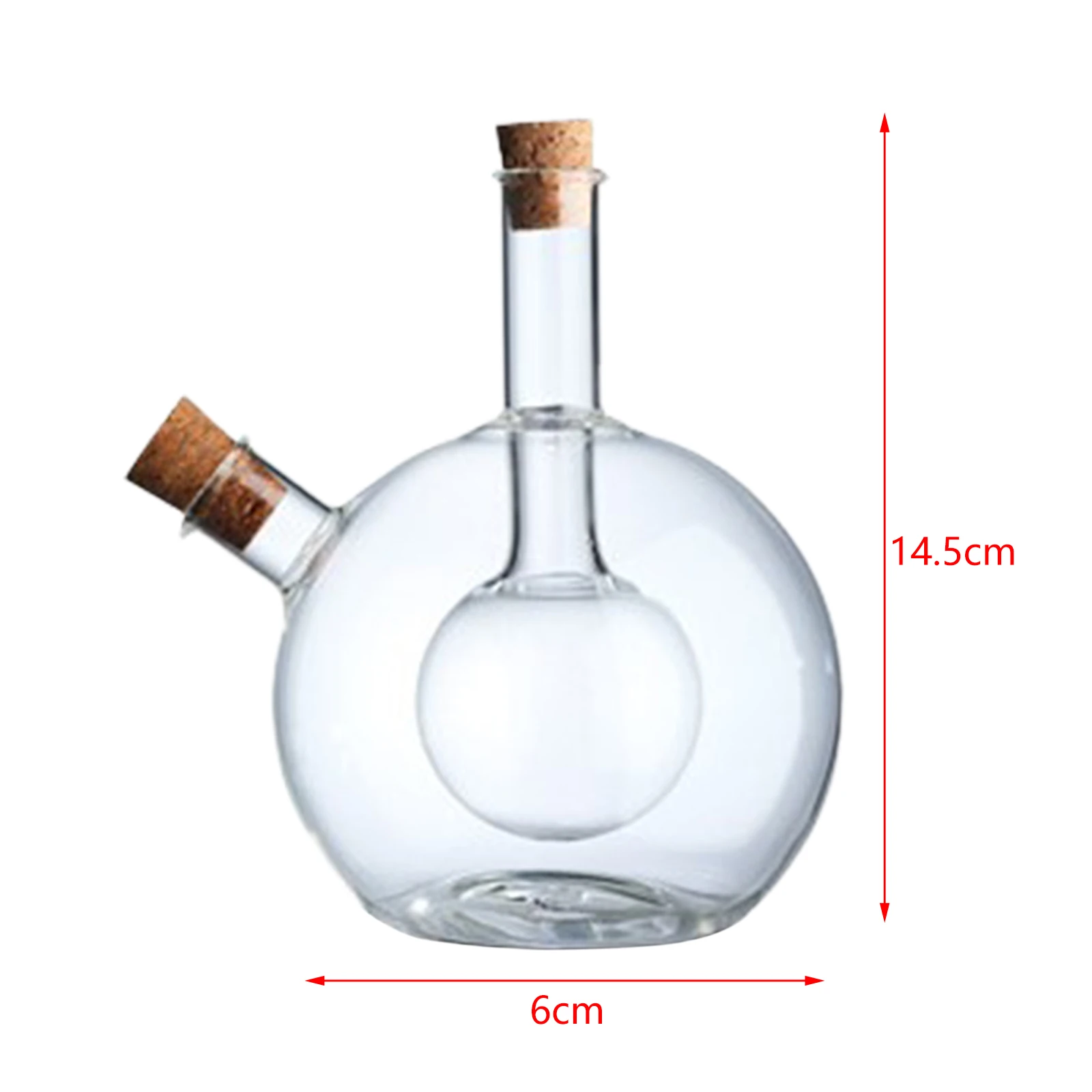 Glass Olive Oil Bottle Cruet Glass Sauce Bottle 2 in 1 Oil Dispenser Kitchen Oil Dispenser Kitchen Cooking Container