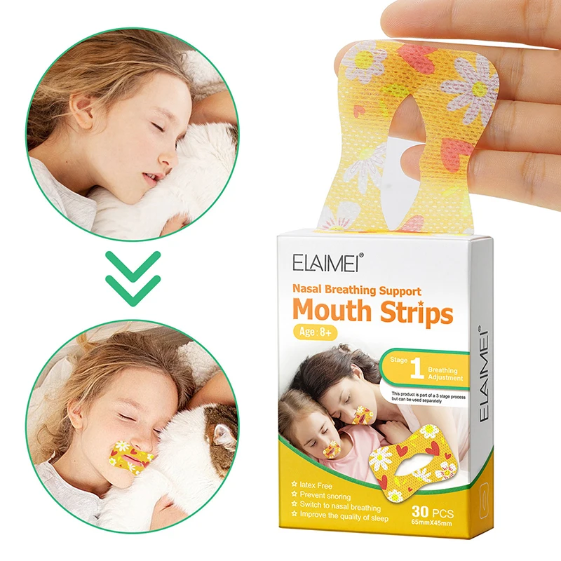 30/90Pcs Mouth Correction Sticker Night Sleep Tape Lip Nose Breathing Patch