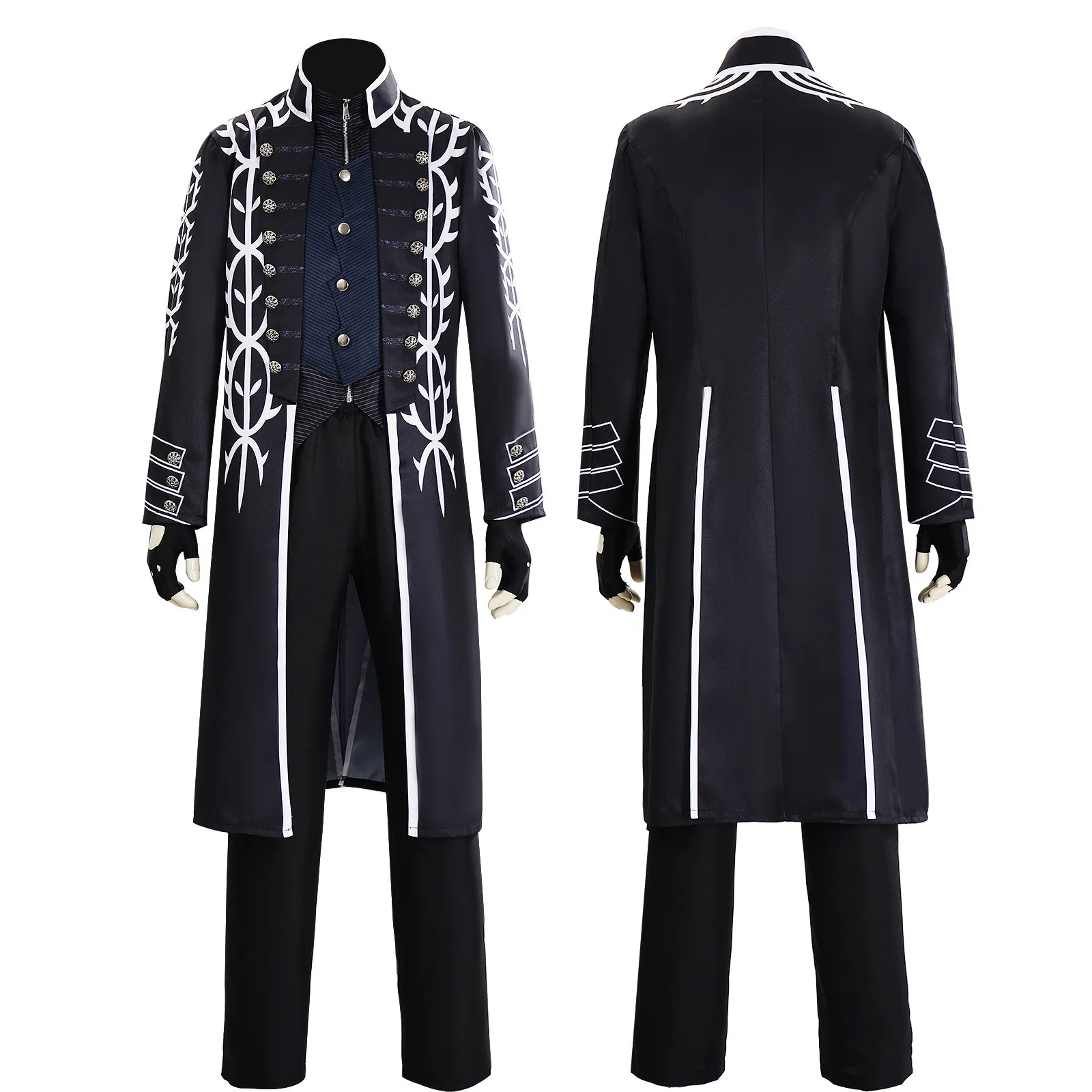 Disfraz de Cosplay de Vergil de Devil May Cry, Gabardina Larga, Conjunto Completo, Cortavientos de Halloween, Traje para Actuaciones en Escenario HCOS