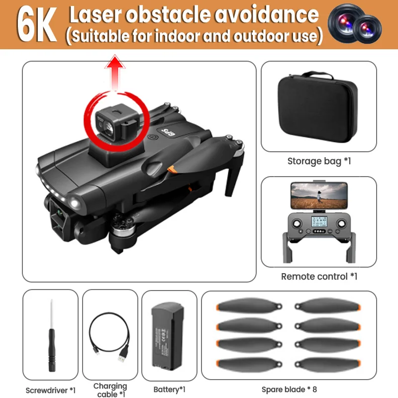 Lenovo V198GPS Drone 4K Professionele FPV Borstelloze Laser obstakelvermijding Luchtfotografie Optische Opvouwbare Quadcopter Mini 8K Drone