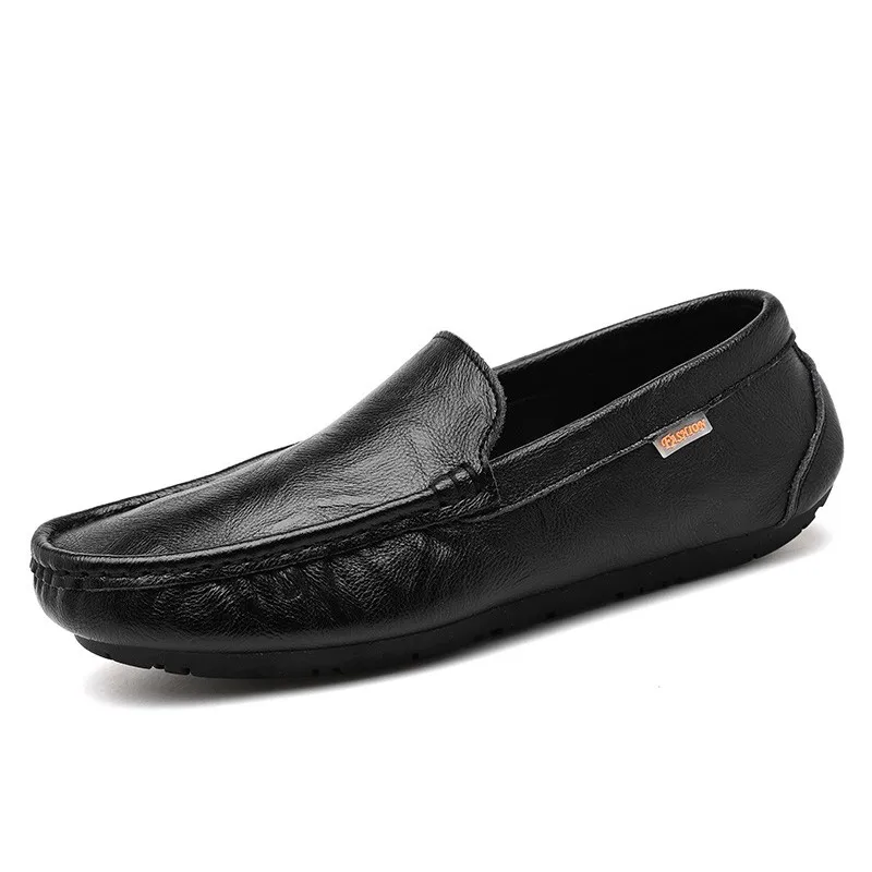 Classic Men Loafers Genuine Leather Men Shoes Big Size Designer Men Moccasins Slip On Lazy Shoes Driving Footwear Office Zapatos