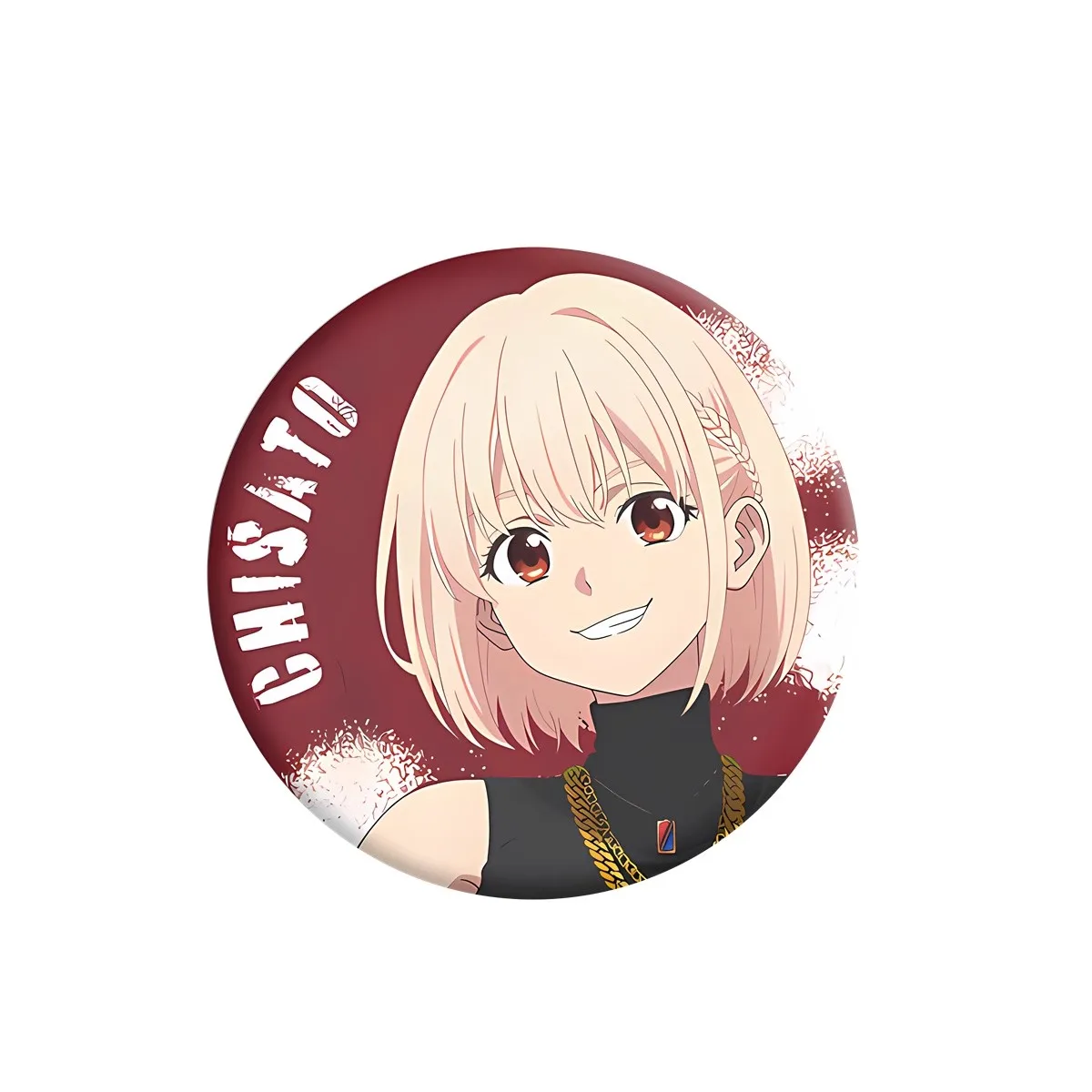 58mm Anime Lycoris Recoil Nishikigi Chisato Inoue Takina Cosplay COSTUME Badge Pin SPTE Tinplate Brooch Gilf