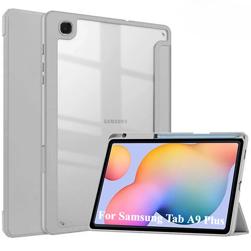 

Чехол для Samsung A9 Plus 11 дюймов S10 S9 FE 11 Plus 13.1 12.4 с держателем для карандашей для Galaxy Tab S6 Lite HD Clear Back Shell