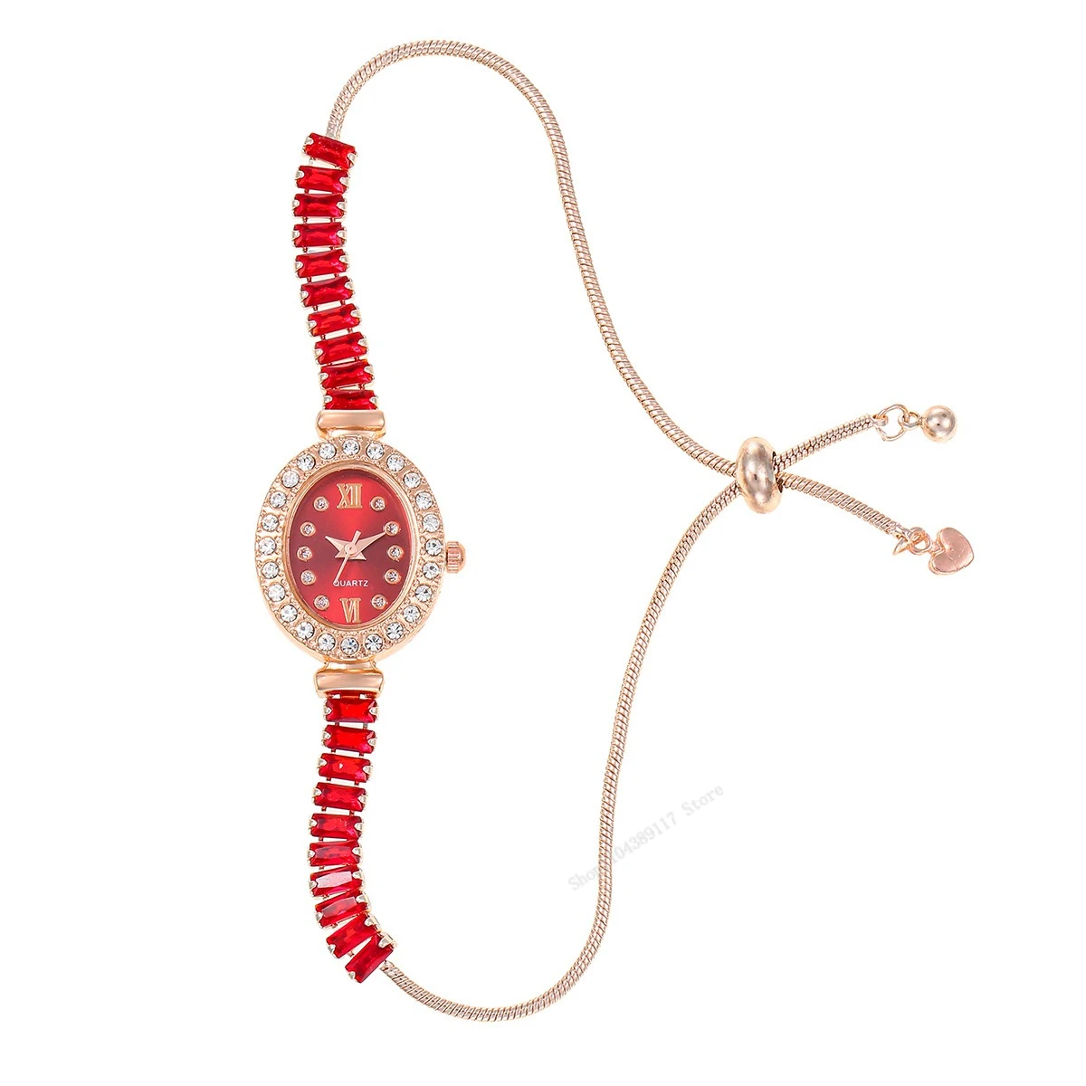 Роскошные женские часы со стразами из розового золота, модные женские кварцевые наручные часы, элегантные женские часы, комплект, подарочный регулируемый браслет