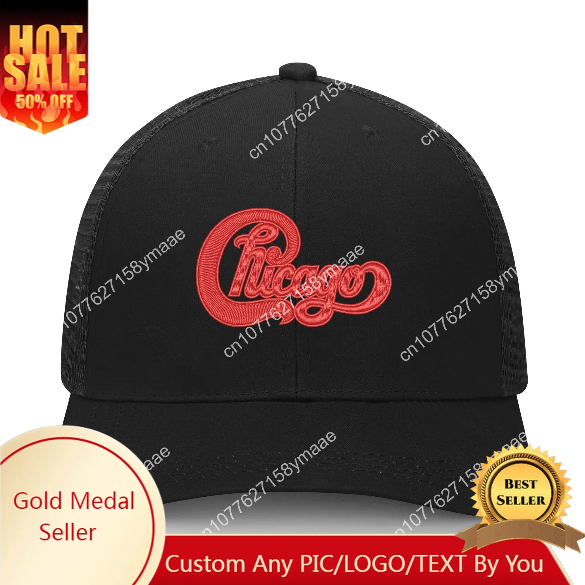 Chicago Band Rock Embroidery Hat Mens Womens Pop Sports Baseball Hat Hip Hop Breathable Summer Headwear Custom Made Caps Logo