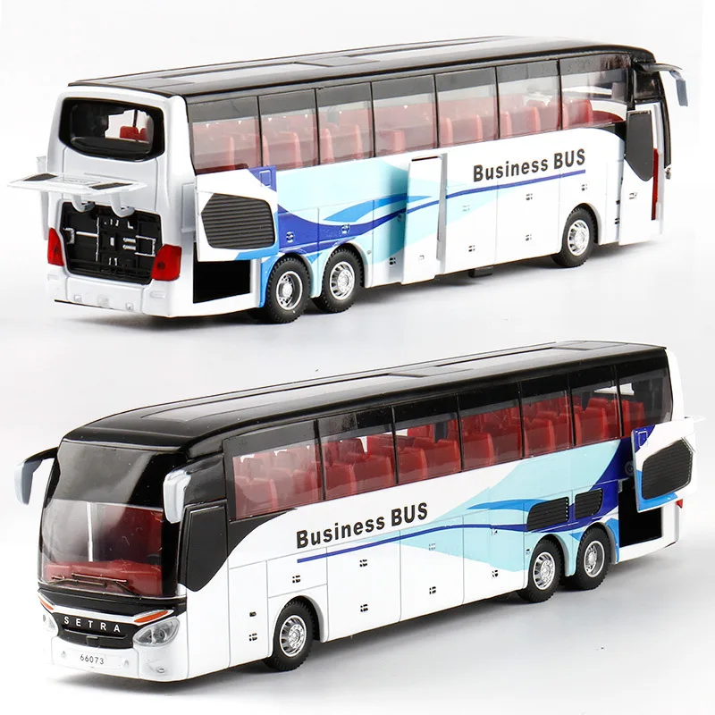 New product High quality 1:32 alloy pull back bus model,high imitation Double sightseeing bus,flash toy vehicle,free shipping