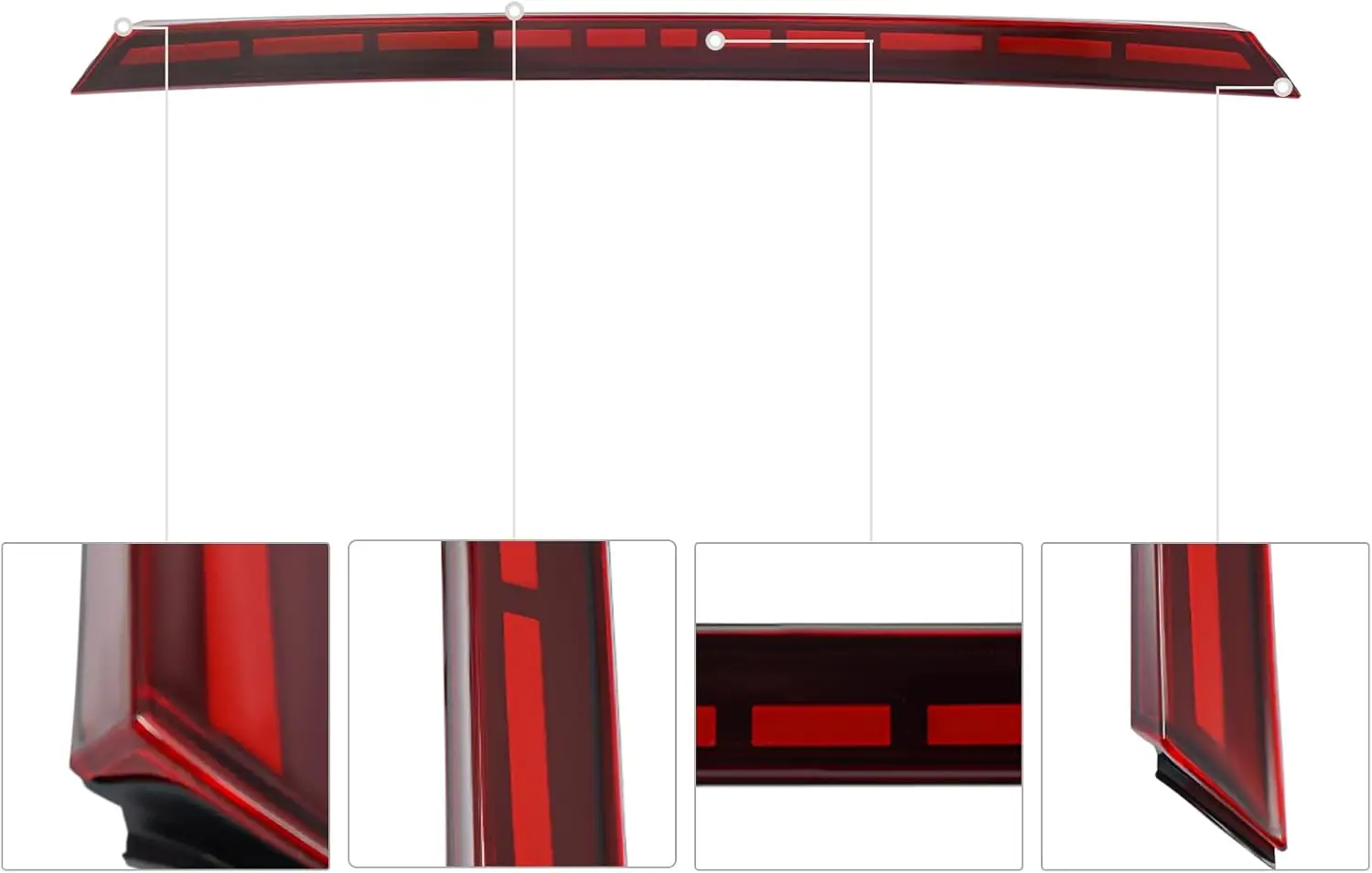 LED through Taillights for Kia K3 Forte Cerato 2019 - 2023 Rear Trunk Driving Third Brake Signal Lamp