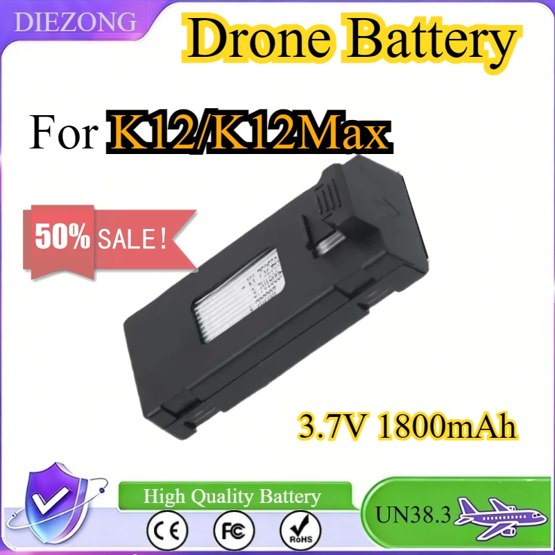 

K12 Max 3.7V 1800mAh LiPo Battery Drone Backup K12Max Battery for K12 Mini Drone Battery RC PartsK12