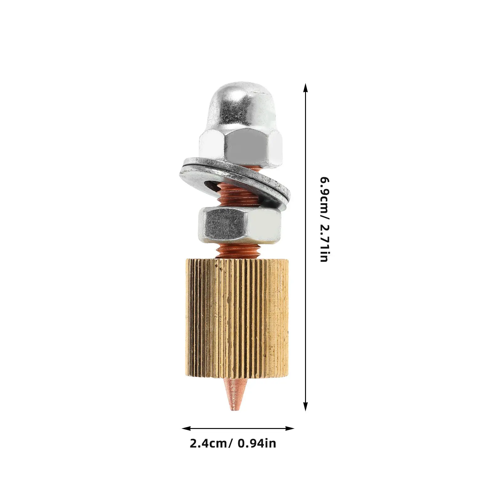 2Pcs Dent Puller Chuck for Sheet Metal Repair Sturdy Copper Collet Automotive Bodywork Restoration Tool Car