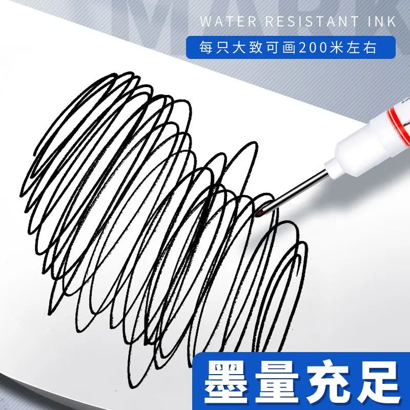 8/5 Chiếc 30/20Mm Đầu Mỹ Đầu Thường Trực Trắng Bút Bằng Gỗ Brushwork Sâu Miệng Gốm đầm Thun Bút Đánh Dấu Kéo Dài Thời Gian Bấm Lỗ