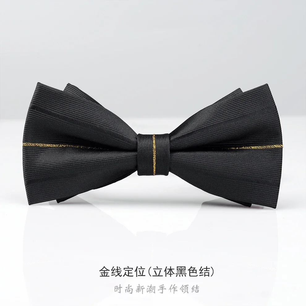 Men's black bow tie, groomsmen, grooms, weddings, Korean burgundy bows, suits, shirts, accessories, dresses, and trendy