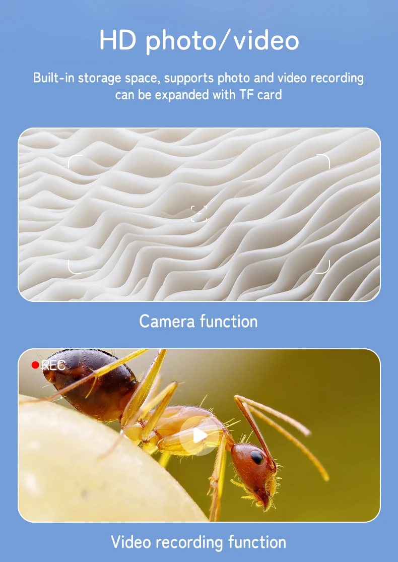 Kindermikroskop 500x Wissenschaft und Bildung Handmikroskop 2,4-Zoll-Taschen-USB-Mikroskop Geburtstagsgeschenke für Jungen und Mädchen – Detail 7