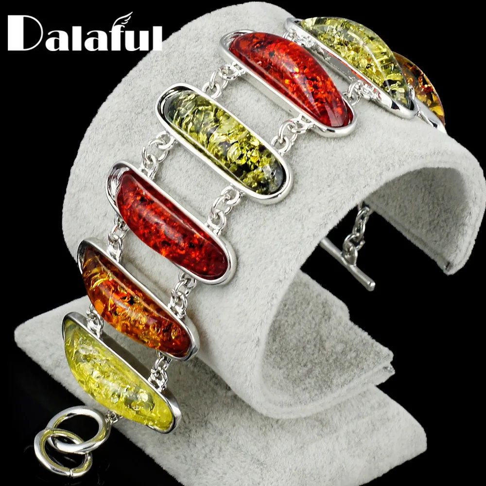 Baltic Simulated Synthetic Lovely Honey Colorful Link Bracelets & Bangles Bracelets For Women S010