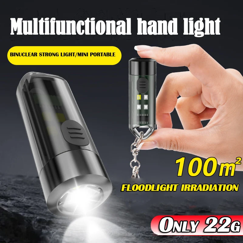 

MINI Pocket Emergency Light Mini LED Flashlight Waterproof Work Light Rechargeable Keychain Light Flashlight