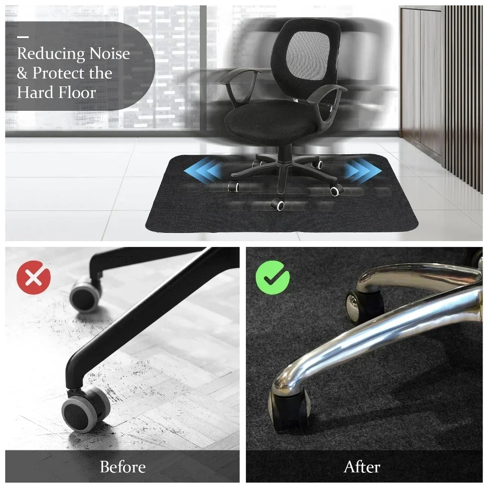 90x120cm Office Rolling Chair Mat 4mm Computer Gaming Chair Mat Non Slip Bedroom Living Room Office Swivel Chair Carpet