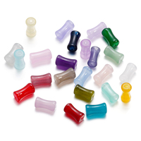 30Pcs 6.5x11.5mm Imitation Jade Bamboo Joint Charm Glass Loose Beads for DIY Handmade Jewelry Bracelet Necklace Making Supplies