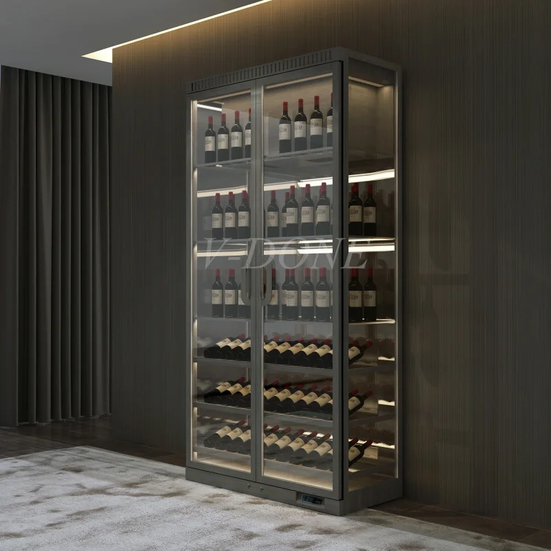 custom.Home bar Red Wine Glass Refrigerator Thermostatic Display Cabinet