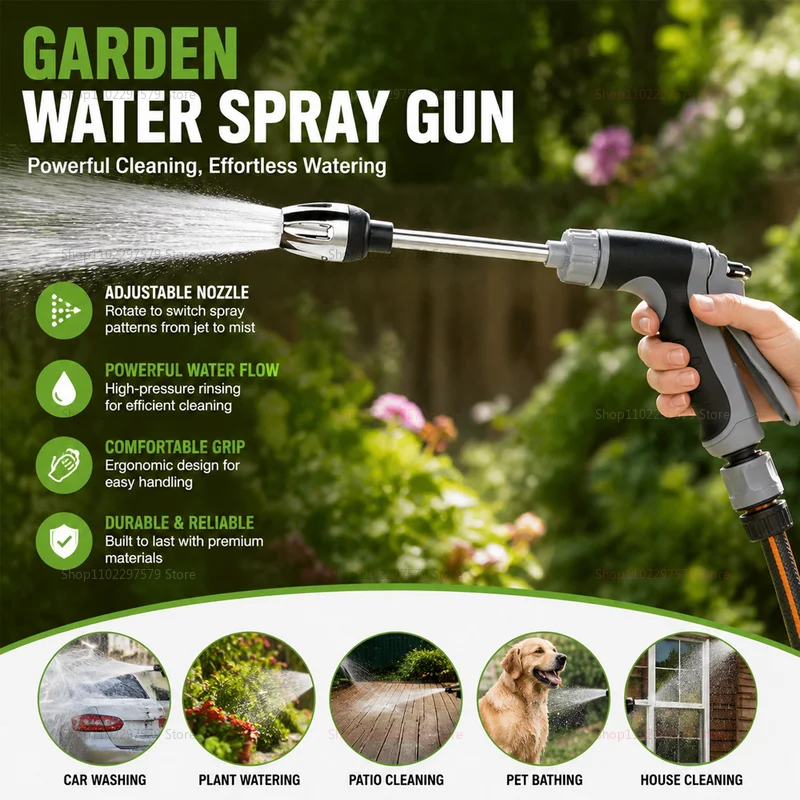 1PCS Car Wash High Pressure Water Gun Spray Nozzle Car Washers For Auto Home Garden Portable Washer Car Cleaning Accessories