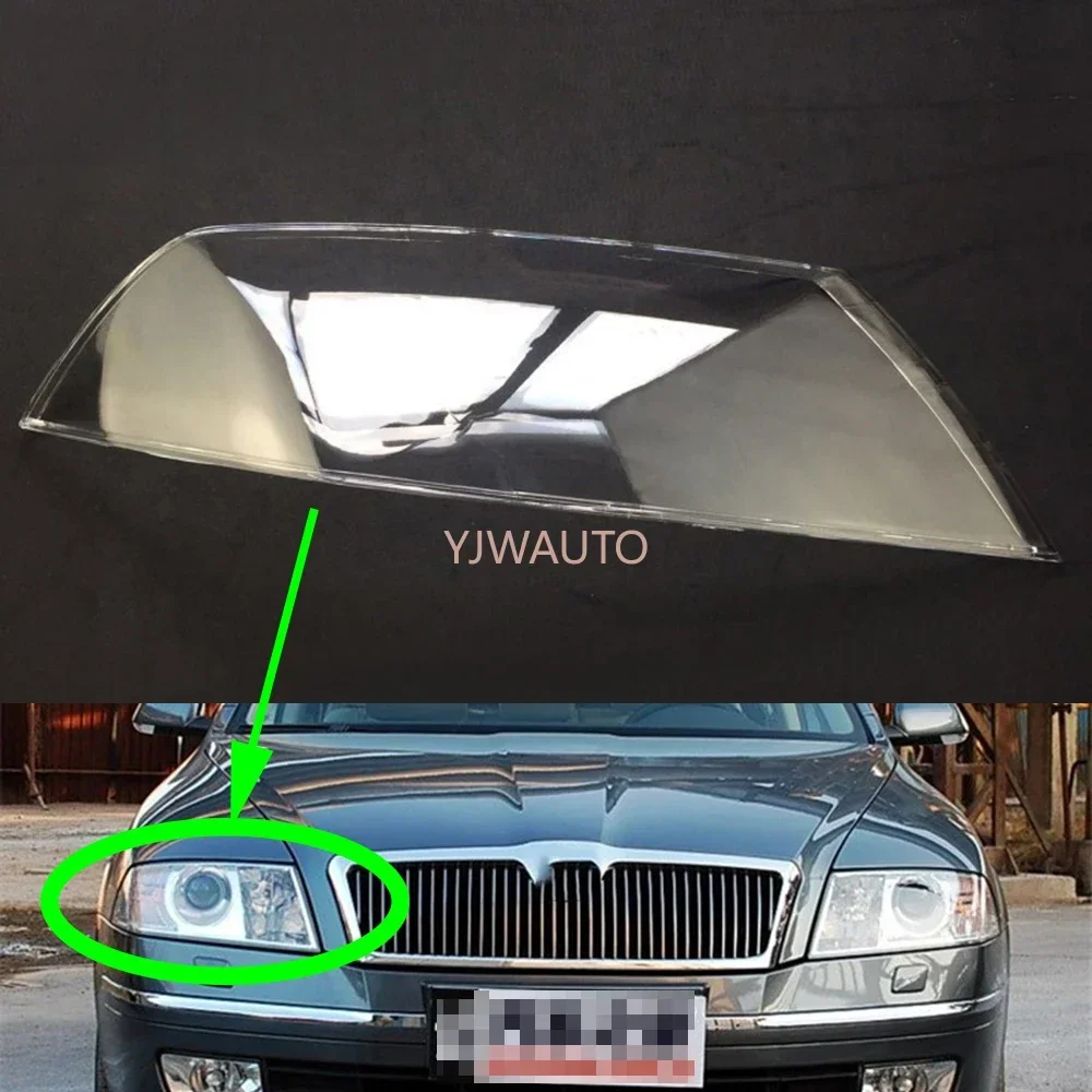 

For Skoda Octavia 2007 2008 2009 Headlight Cover Car Headlamp Lens Replacement Front Glass Auto Shell