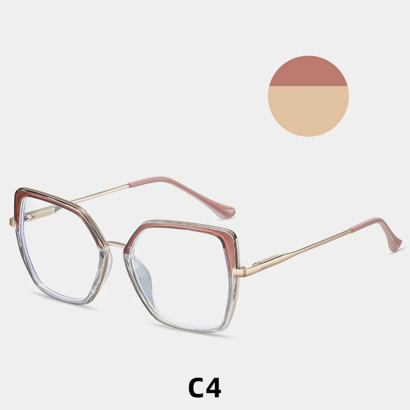 OPTRA Personalized Geometric Eyeglasses TR90 Blue Light Blocking Computer Glasses Women Customized Prescription Optical Eyewear