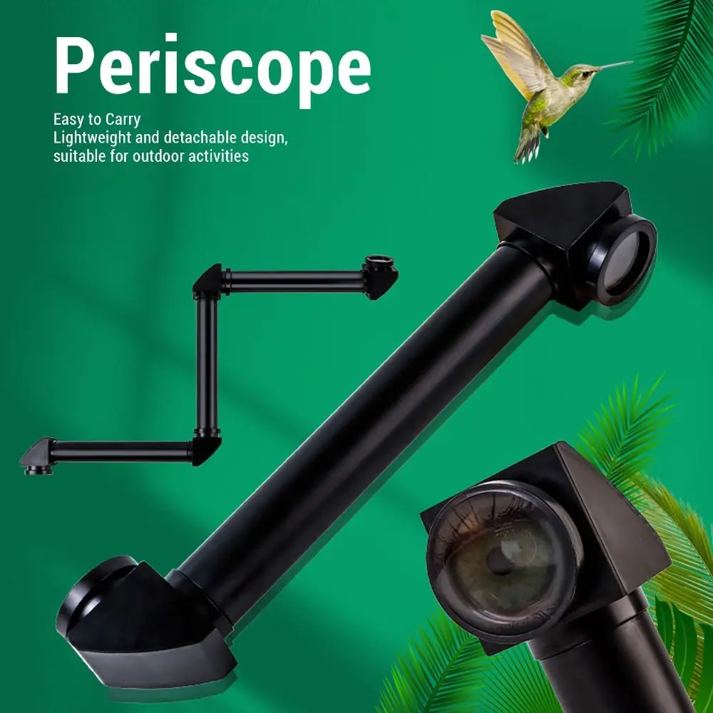 Detachable Optical Periscope Model Rotatable Black Periscope Experiment Tool Spliceable 29.2cm Length Optical Reflection Model
