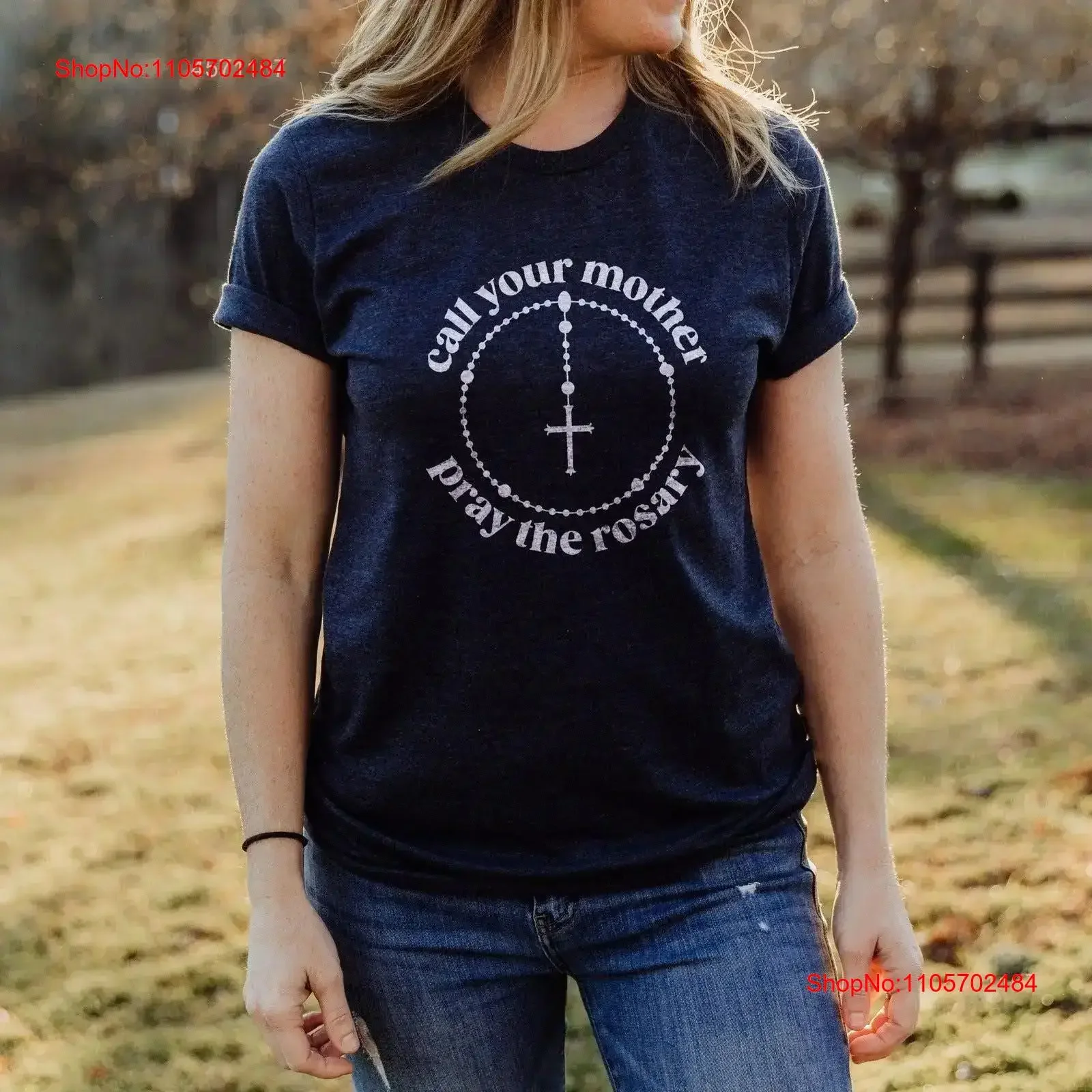 Pray the Rosary Catholic T shirt vintage Washed Unisex Casual streetwear Versatile Top For Everyday Wear Soft Breathable
