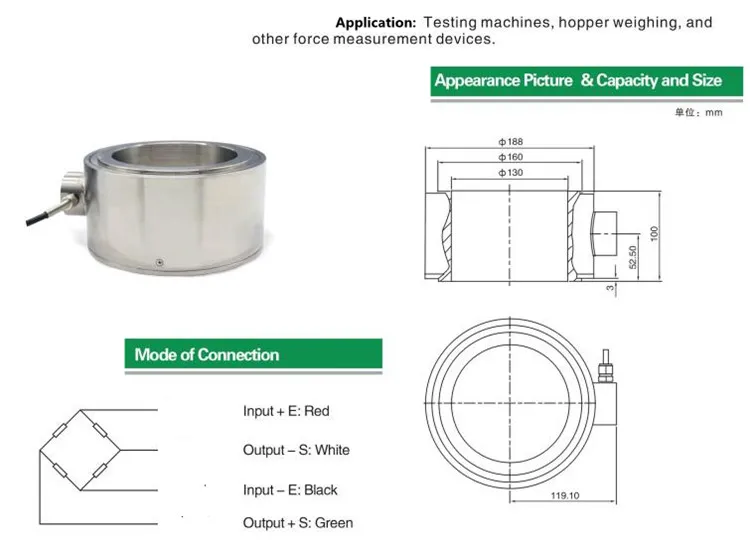 250t canister type force testing  load cell force torque sensors