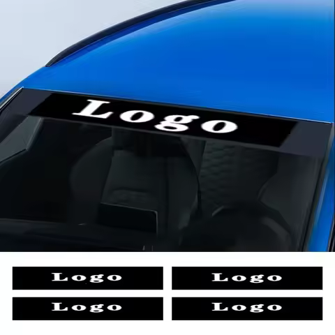 Car Sport Sticker Front Windshield Decal For Fiat 500 Punto 124 125 500 Bravo Stilo Panda Abarth Tipo Viaggio Fiorino Qubo