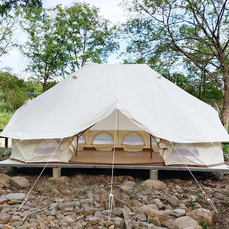 Emperor Bell Ridge Tent Cotton Fabric Mildew Resistant Waterproof Professional Camping Overnight Multi Person Tent
