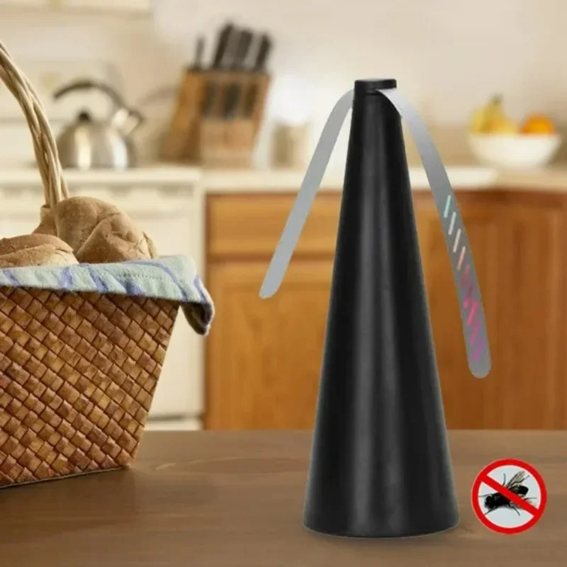 مروحة طارد الحشرات الكهربائية: قاتل الذبابة على سطح الطاولة يعمل بمنفذ USB/البطارية لجهاز أمان الطعام في الهواء الطلق للمطبخ