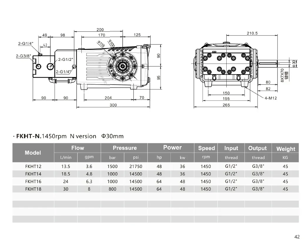 18~30L 1000BAR water pump for high pressure cleaner stainless steel high pressure washer for jet