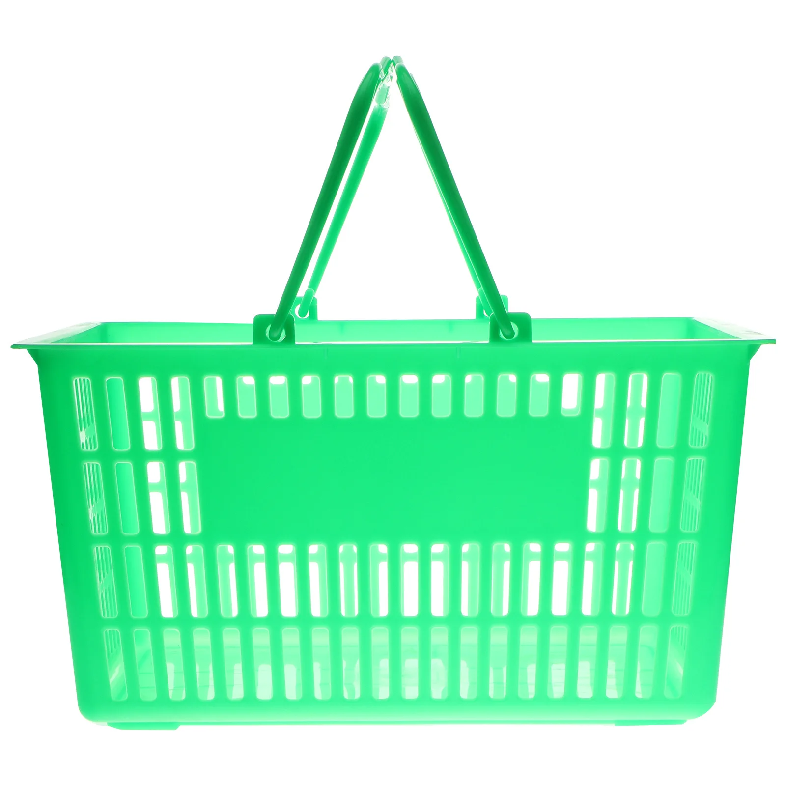 

Thickened Desktop Storage Basket Plastic Sundries Organizer Handle Basket For Bathroom Grocery Fruits Stores