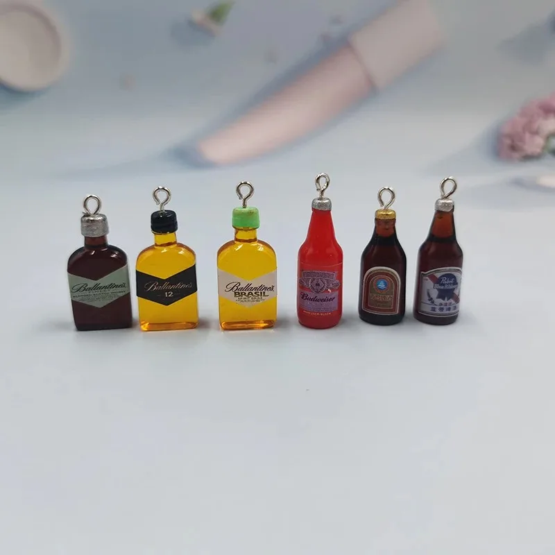 10pcs European Personality Beer Bottle Charm Pendants For Jewelry Making Diy Handmade Bracelet Earrings Keychain