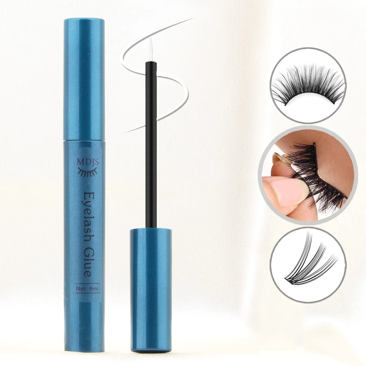 Colle pour faux cils, imperméable, durable, à séchage rapide, douce, non irritante, yeux sensibles, emballage portable de 6 ml, authentique