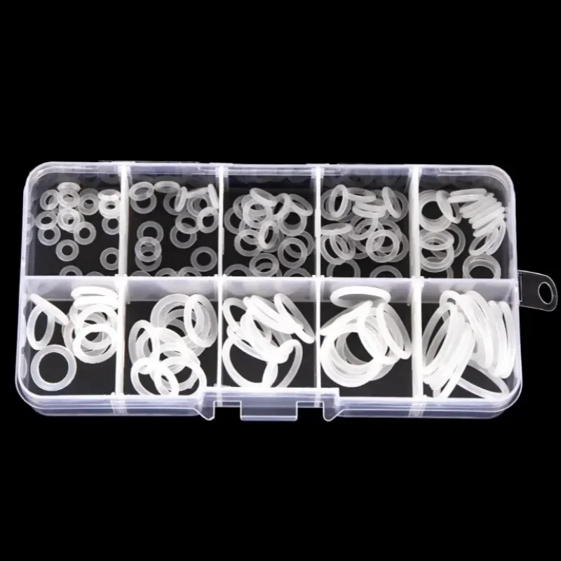 150pcs White Silicone O-Ring Kit VMQ High Temperature Resistant Seals for Plumbing Automotive Appliance Repair