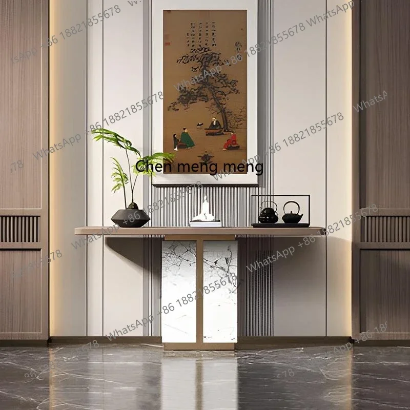 

New Chinese entrance cabinet entrance hall decoration cabinet modern simple light luxury wall entrance tableJJ