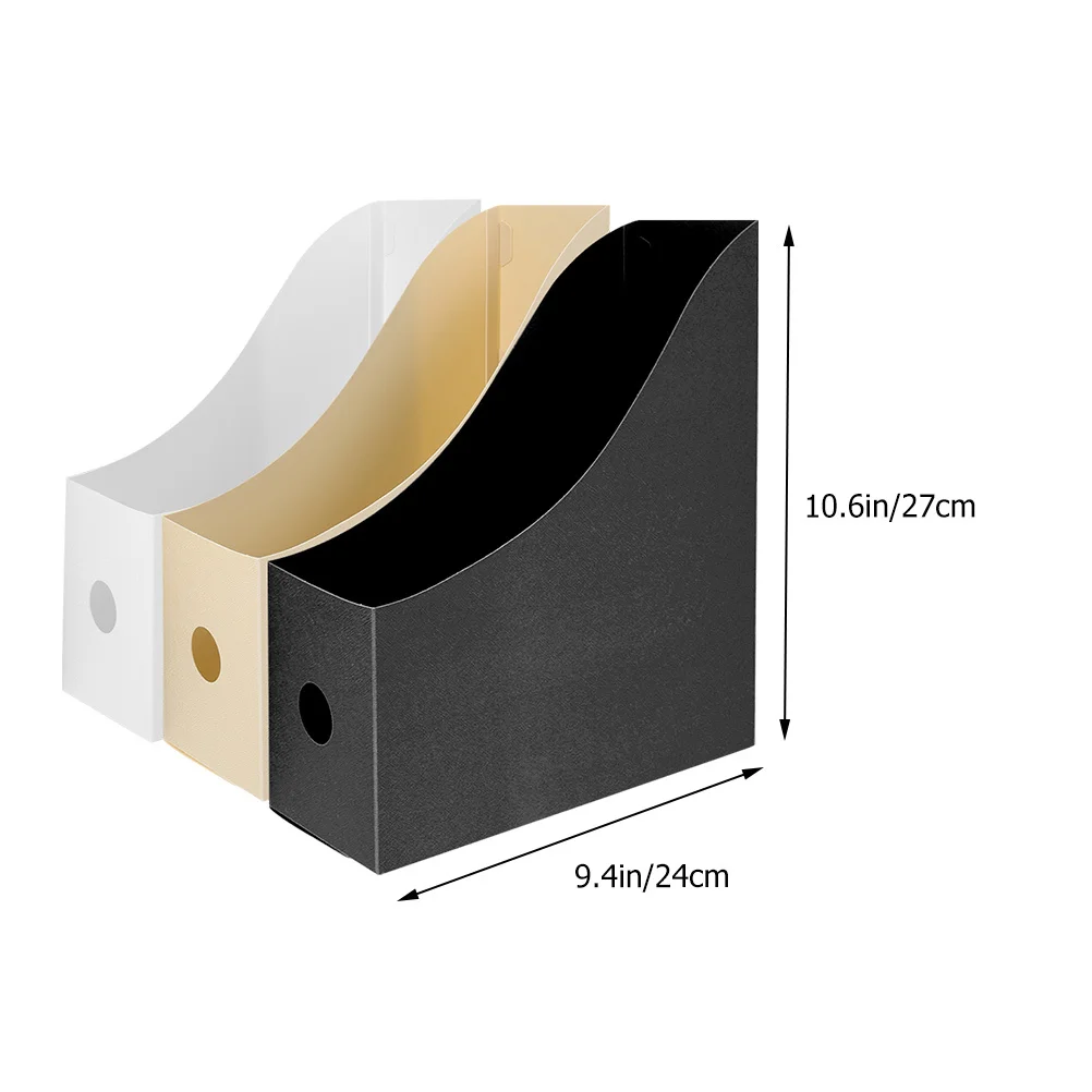 3pcs Document Organizer Thickened Desktop File Storage Holder Book Shelf For Office Home Study Plastic Document Rack