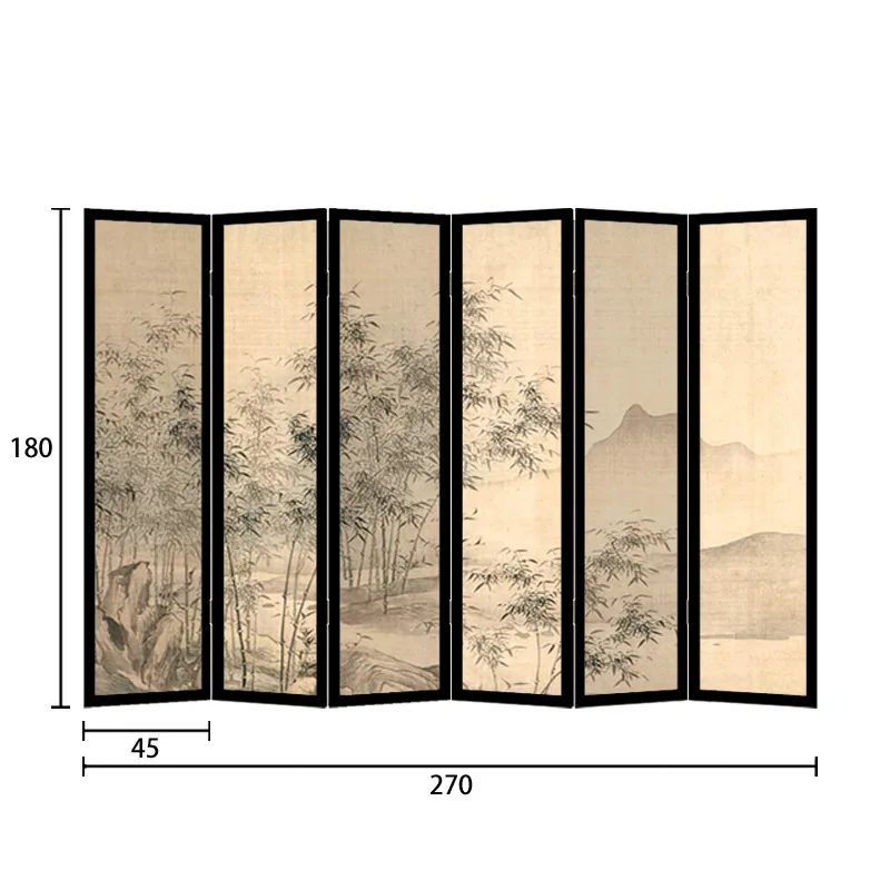 Customized. Aesthetics Classical Style Subareas Screens Living Room Covering Foldable Mobile Tea Room Solid Woo