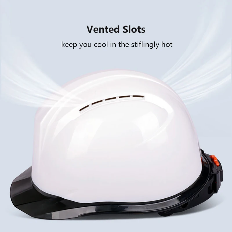 Construction Safety Helmet With Universal Slot High Quality ABS Hard Hat  ANSI Industrial Work Head Protection Rescue Cap