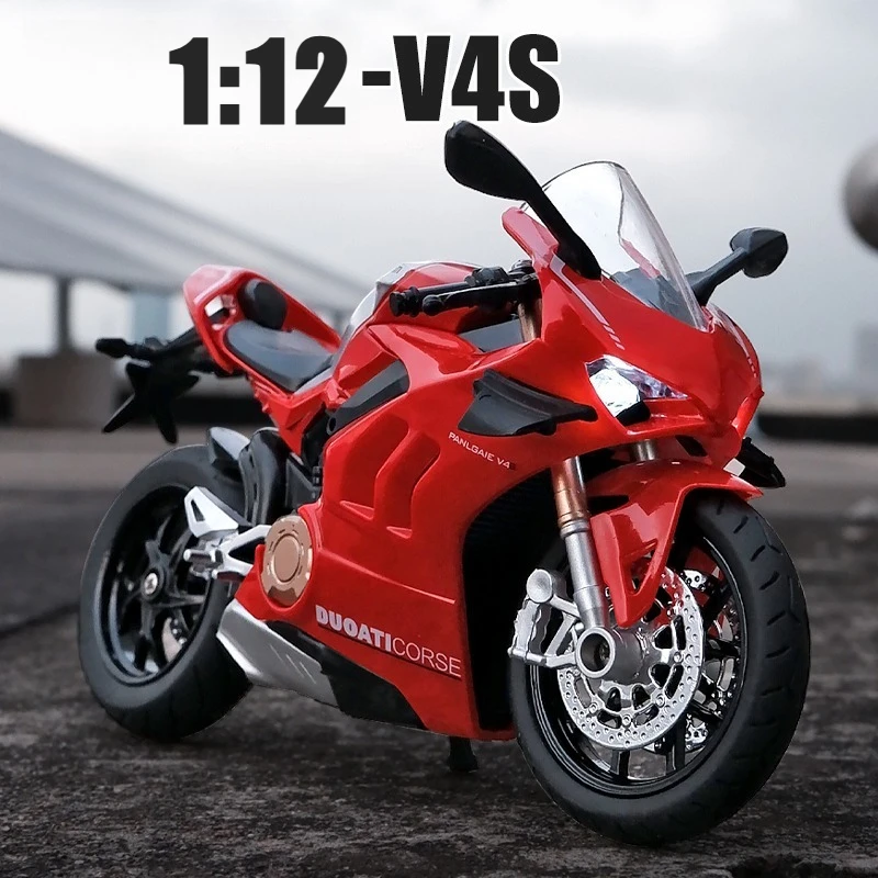 

1:12 Panigale V4S сплав мотоцикл орнамент имитация литья под давлением модель со звуком свет коллекция игрушечный автомобиль подарок ребенку