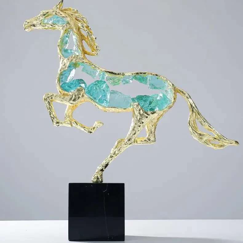 

Crystal horse ornament, living room foyer, modern light luxury home decoration